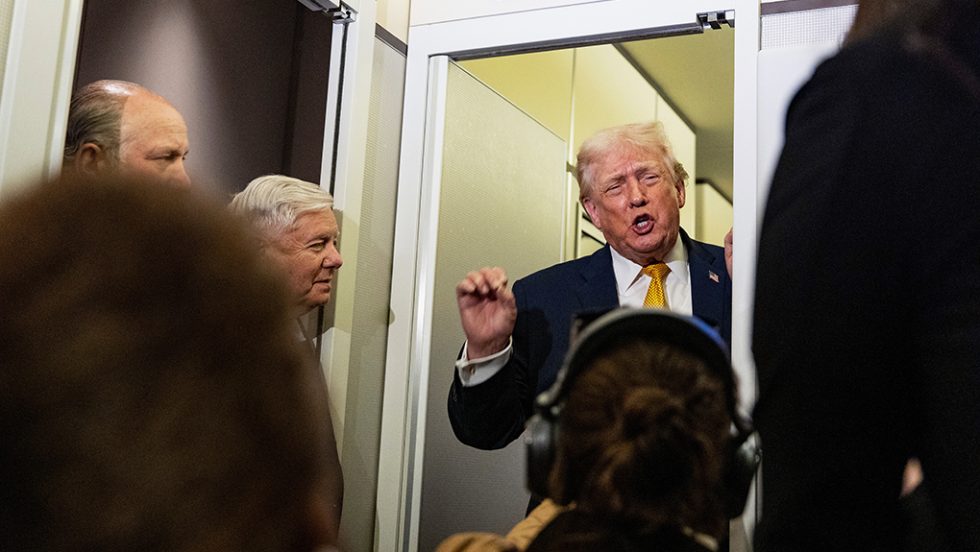 trump - reporters